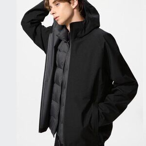 Uniqlo BLOCKTECH Parka 3D Cut - Black